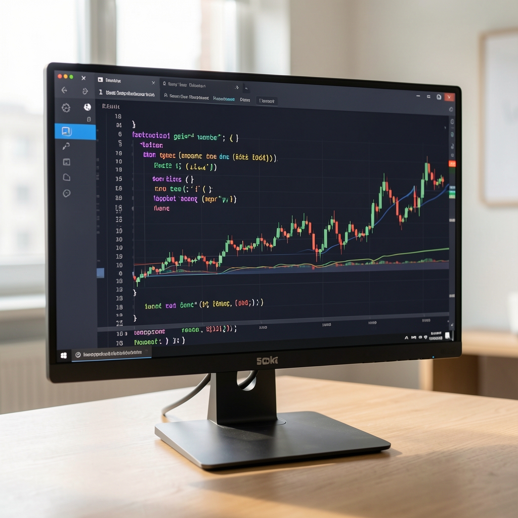 Python kód és adatvizualizáció gépi tanulási modell tanítási folyamatáról monitoron